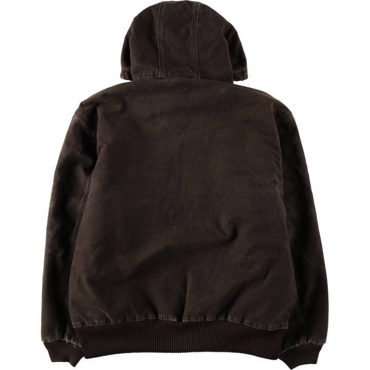 Carhartt Active Jacket, Padded Duck Full-Zip Hoodie, Men's XL cotton brown type Vintage Second Hand