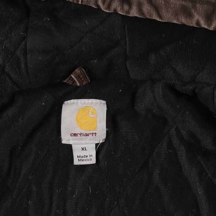 Carhartt Active Jacket, Padded Duck Full-Zip Hoodie, Men's XL cotton brown type Vintage Second Hand