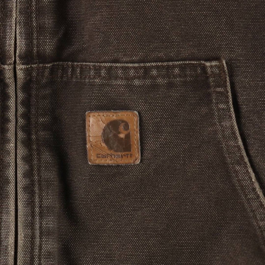 Carhartt Active Jacket, Padded Duck Full-Zip Hoodie, Men's XL cotton brown type Vintage Second Hand