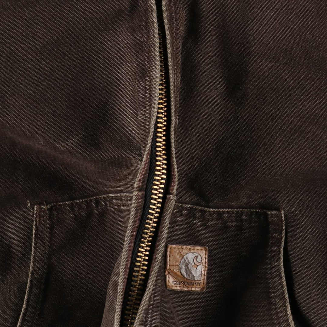Carhartt Active Jacket, Padded Duck Full-Zip Hoodie, Men's XL cotton brown type Vintage Second Hand