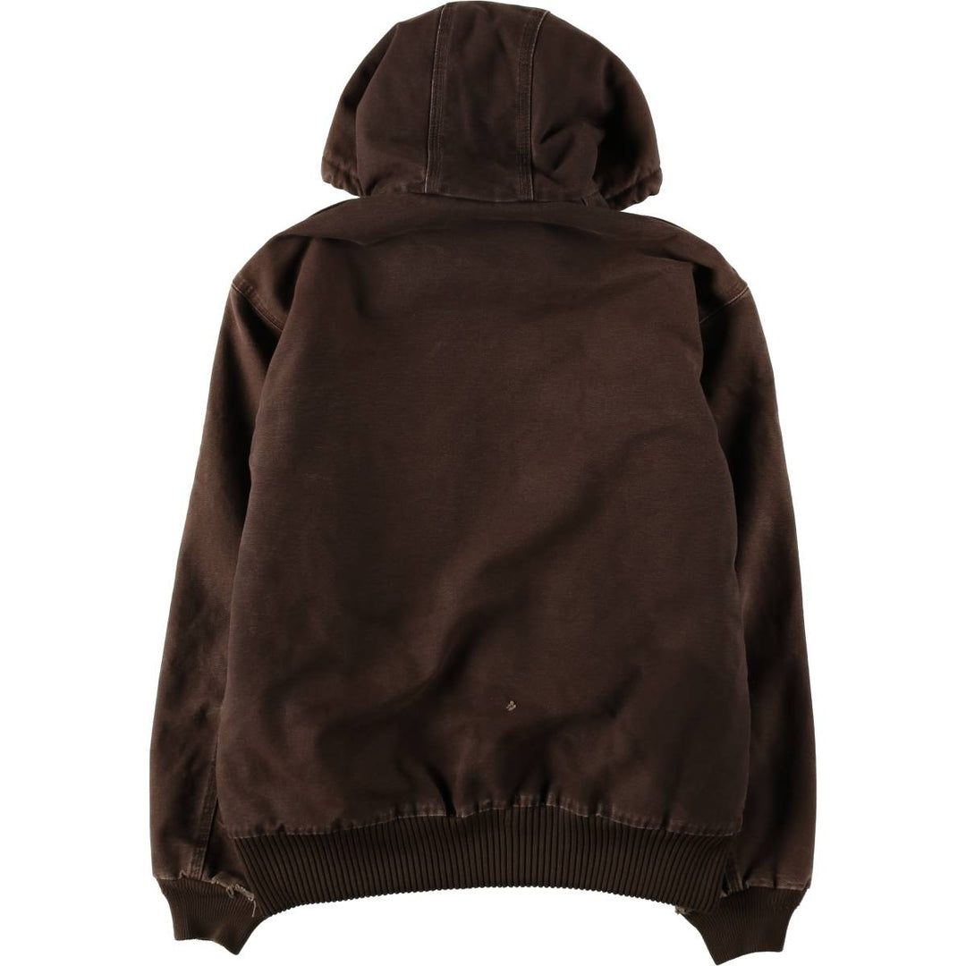 Carhartt Active Jacket, Padded Duck Full-Zip Hoodie, Men's Size Medium cotton brown type Vintage Second Hand