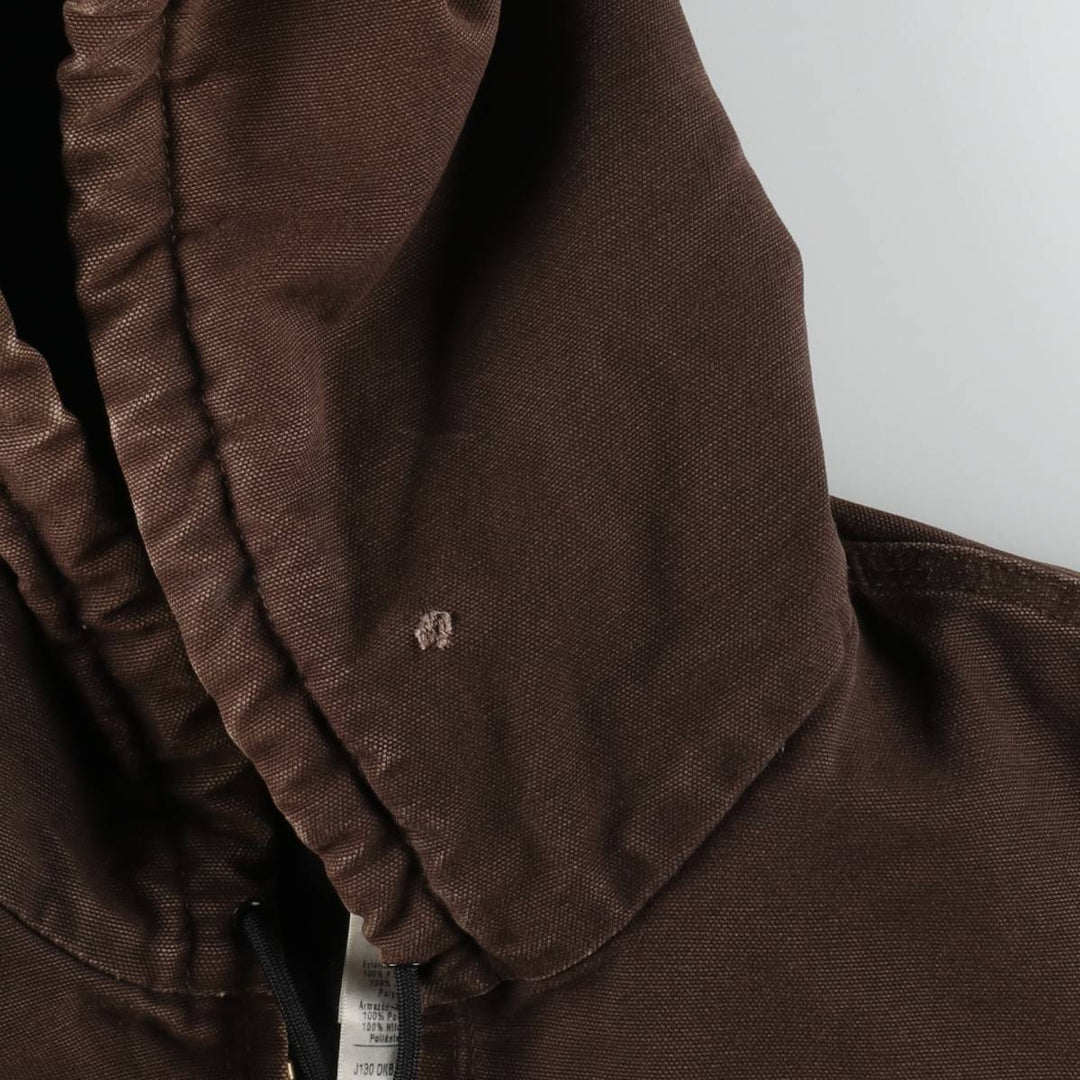 Carhartt Active Jacket, Padded Duck Full-Zip Hoodie, Men's Size Medium cotton brown type Vintage Second Hand
