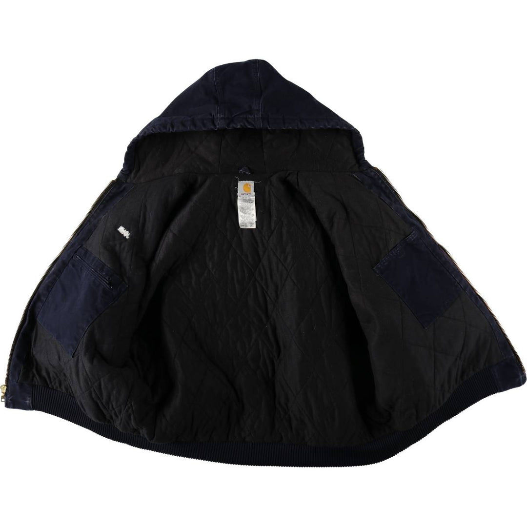 Carhartt Active Jacket, Padded Duck Full-Zip Hoodie, Men's XXL cotton navy blue type Vintage Second Hand
