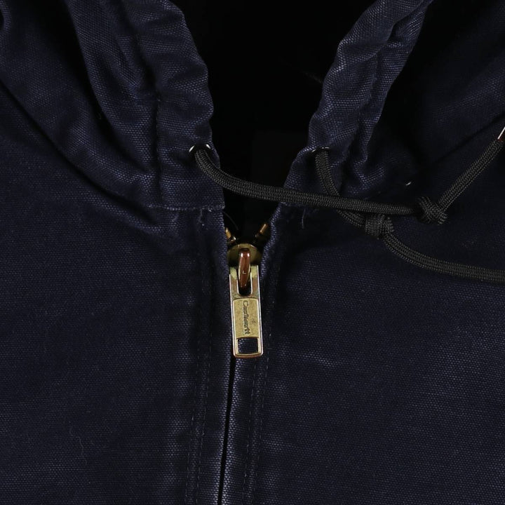 Carhartt Active Jacket, Padded Duck Full-Zip Hoodie, Men's XXL cotton navy blue type Vintage Second Hand