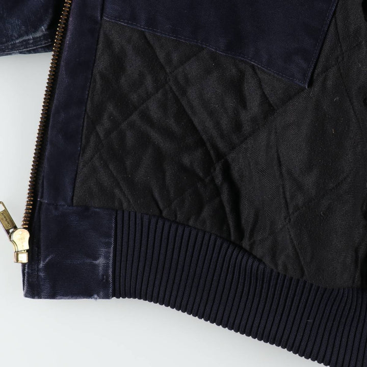 Carhartt Active Jacket, Padded Duck Full-Zip Hoodie, Men's XXL cotton navy blue type Vintage Second Hand