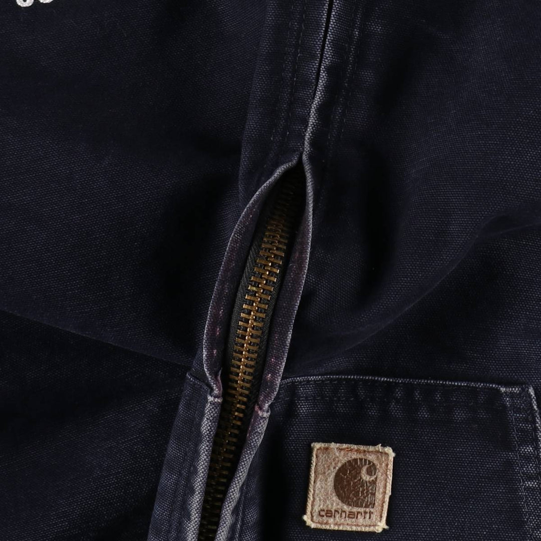 Carhartt Active Jacket, Padded Duck Full-Zip Hoodie, Men's XXL cotton navy blue type Vintage Second Hand