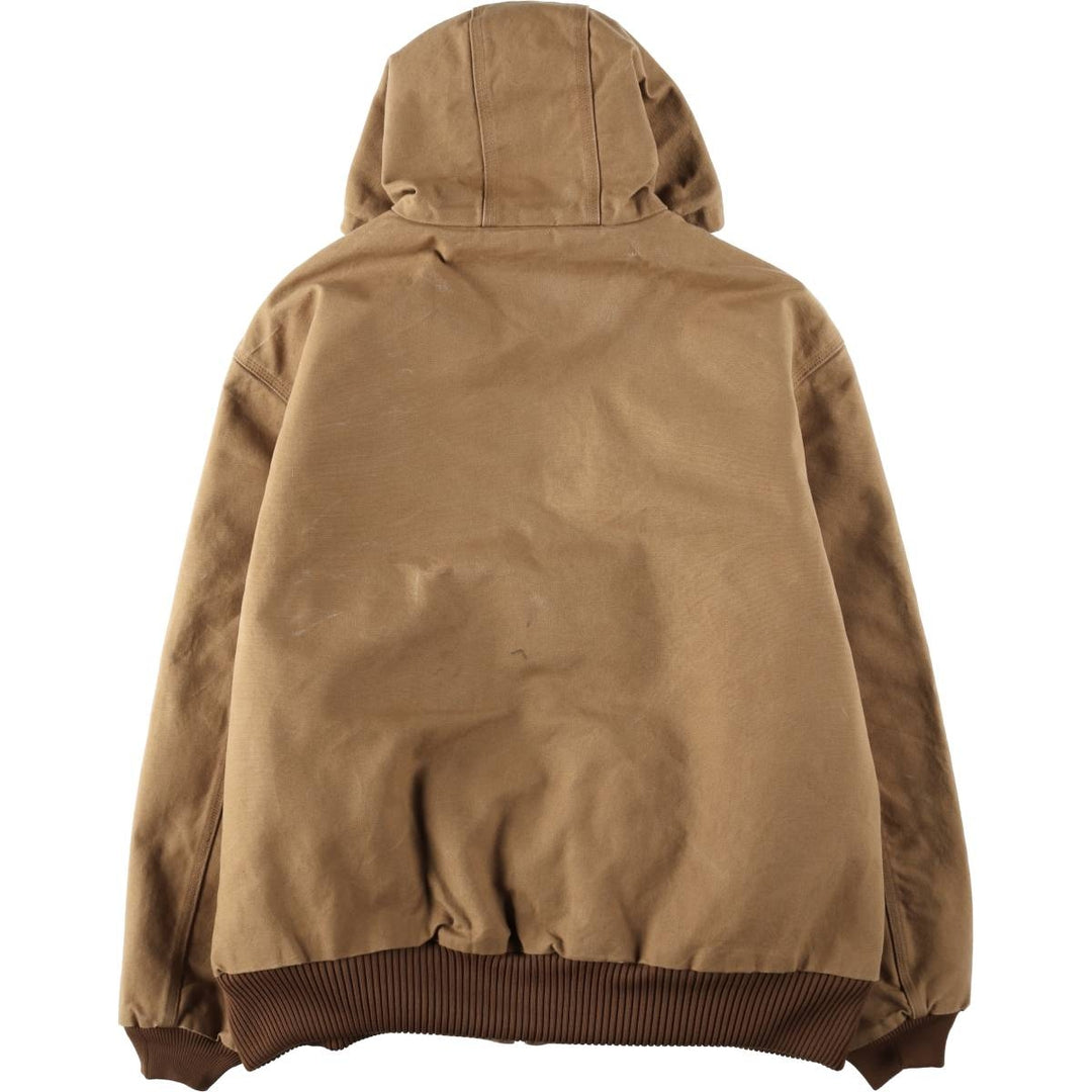 Carhartt Active Jacket, Padded Duck Full-Zip Hoodie, Men's XXL cotton ocher yellow type Vintage Second Hand