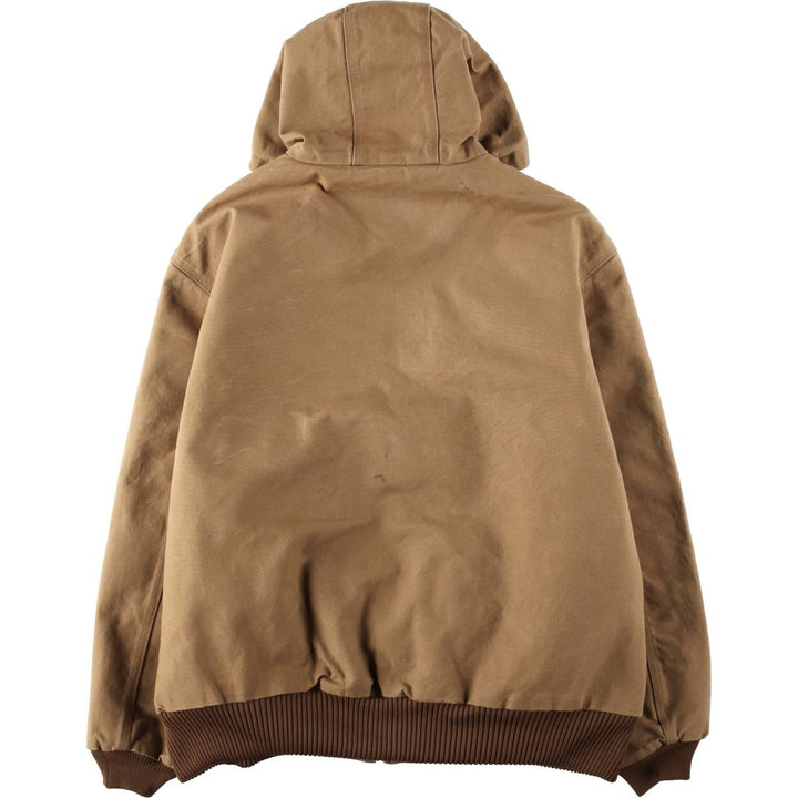 Carhartt Active Jacket, Padded Duck Full-Zip Hoodie, Men's XXL cotton ocher yellow type Vintage Second Hand