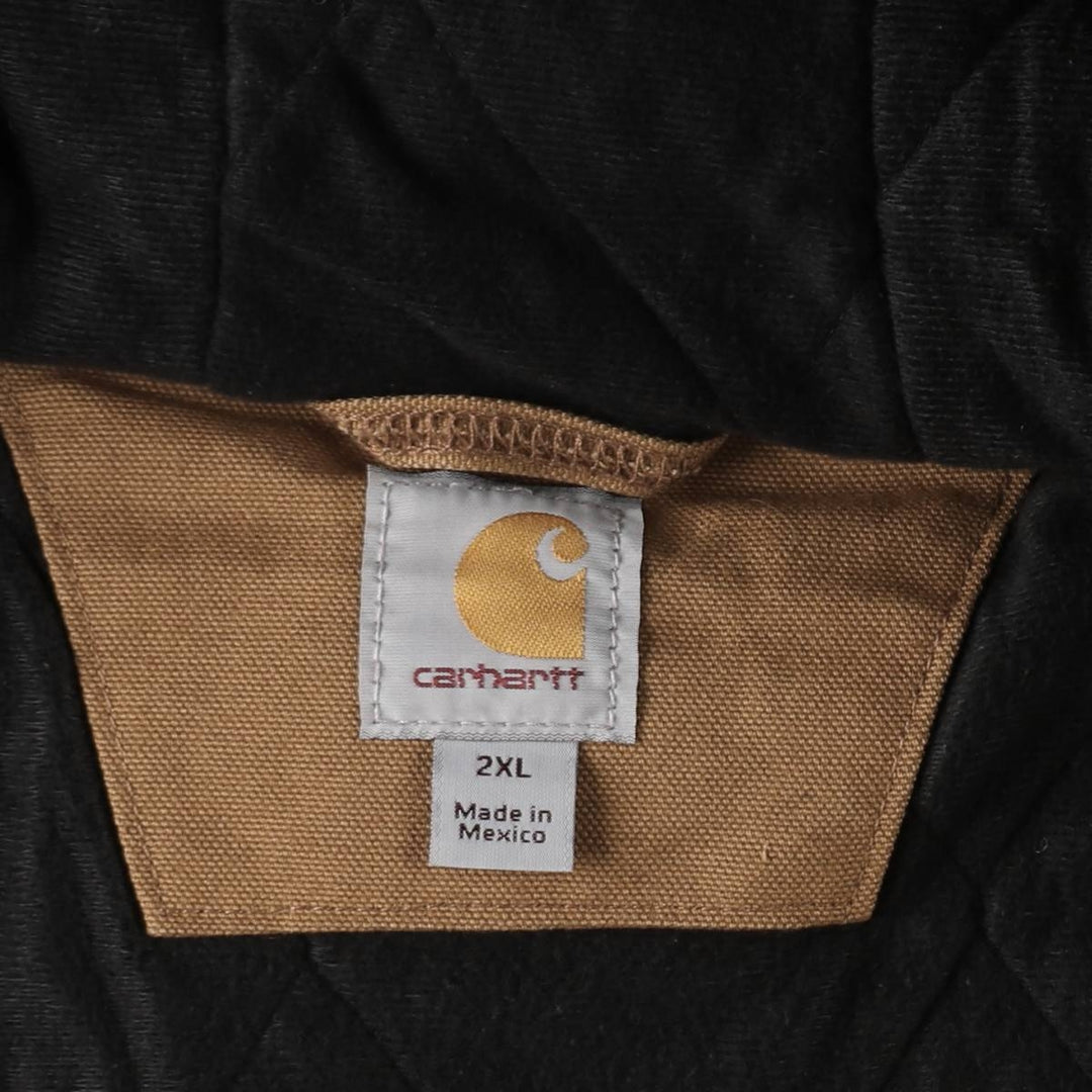 Carhartt Active Jacket, Padded Duck Full-Zip Hoodie, Men's XXL cotton ocher yellow type Vintage Second Hand