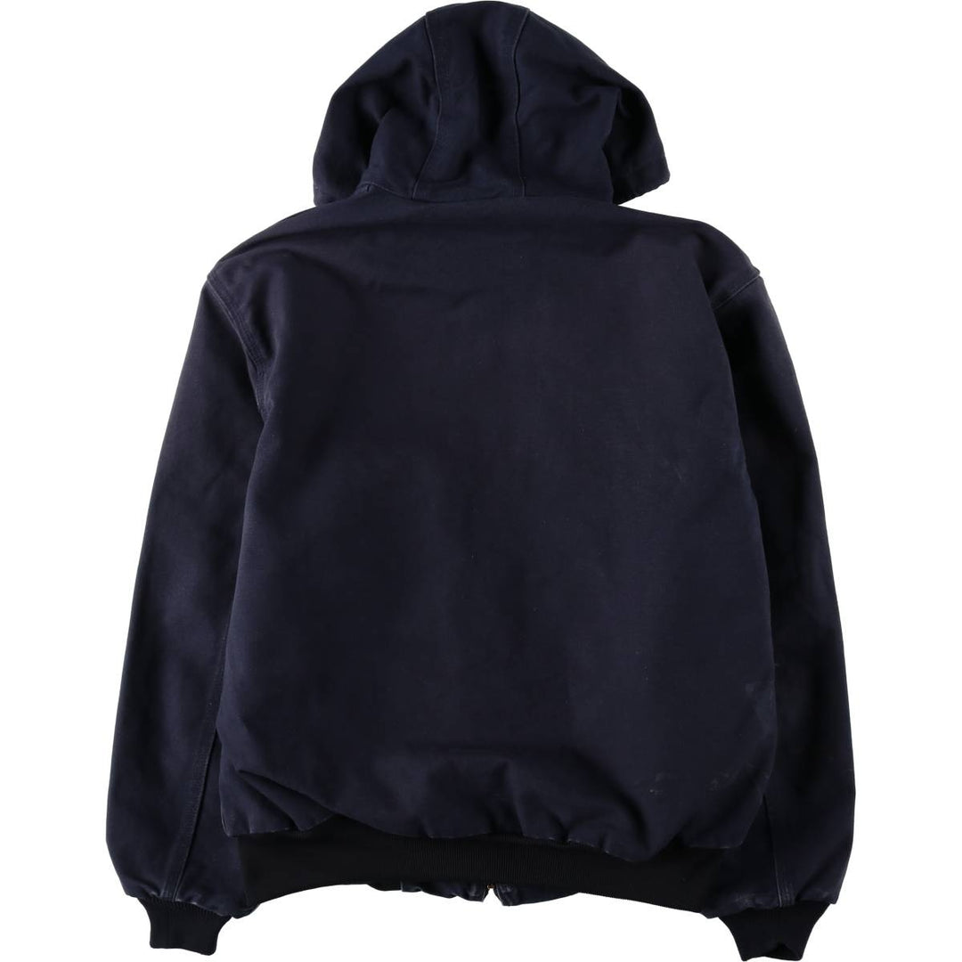 Carhartt Active Jacket Duck Full Zip Parka Made in USA Men's L size cotton navy blue type Vintage Second Hand
