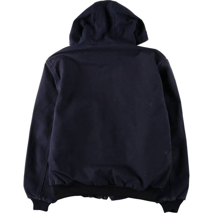 Carhartt Active Jacket Duck Full Zip Parka Made in USA Men's L size cotton navy blue type Vintage Second Hand