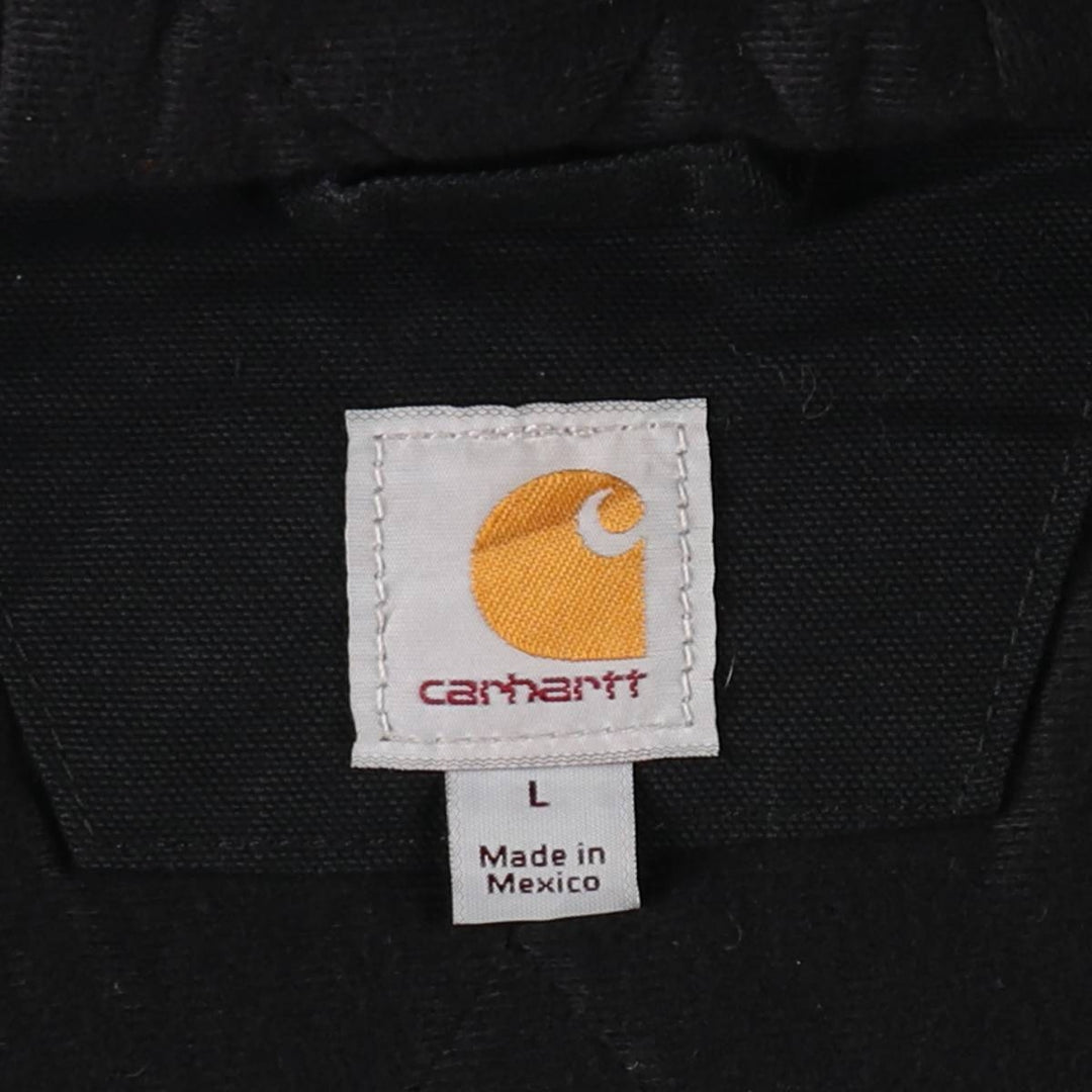 Carhartt Active Jacket, American Flag Pattern, Padded, Duck Full-Zip Hoodie, Men's Size L (approx.) cotton black type Vintage Second Hand