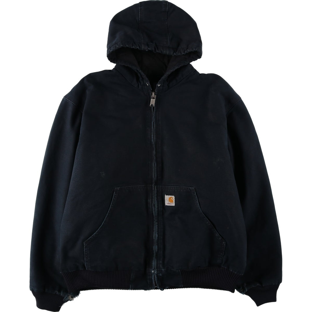 Carhartt Active Jacket, Padded Duck Full Zip Parka, Made in USA, Men's XL cotton black type Vintage Second Hand