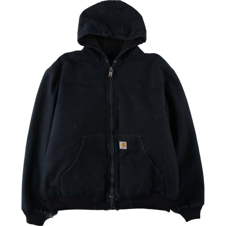 Carhartt Active Jacket, Padded Duck Full Zip Parka, Made in USA, Men's XL cotton black type Vintage Second Hand