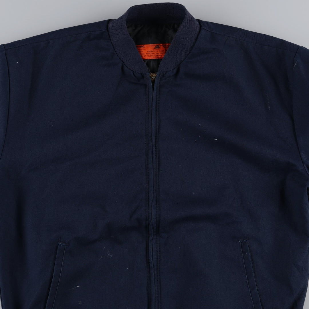 ~90'S Red Kap Work Blouson, Men's Size L (approx.), Vintage polyester navy blue type Vintage Second Hand