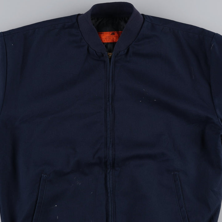 ~90'S Red Kap Work Blouson, Men's Size L (approx.), Vintage polyester navy blue type Vintage Second Hand