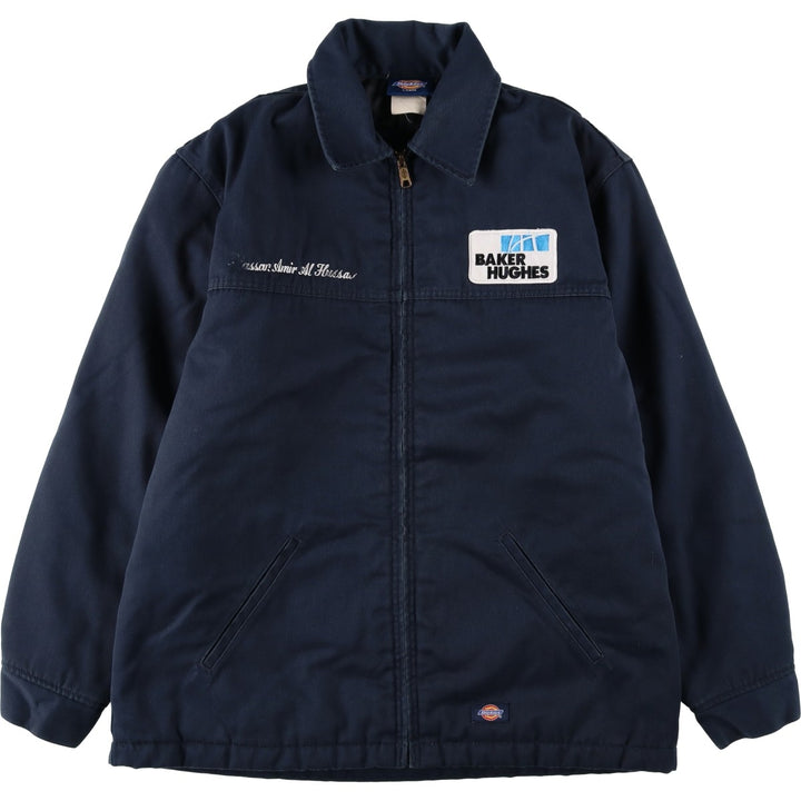 Dickies padded work jacket, men's size XL polyester navy blue type Vintage Second Hand