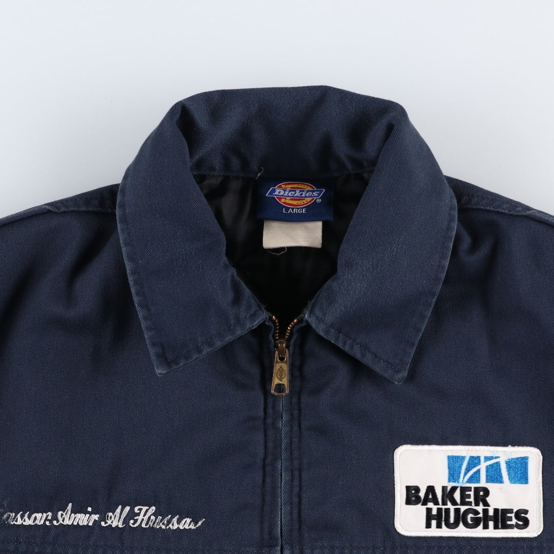 Dickies padded work jacket, men's size XL polyester navy blue type Vintage Second Hand