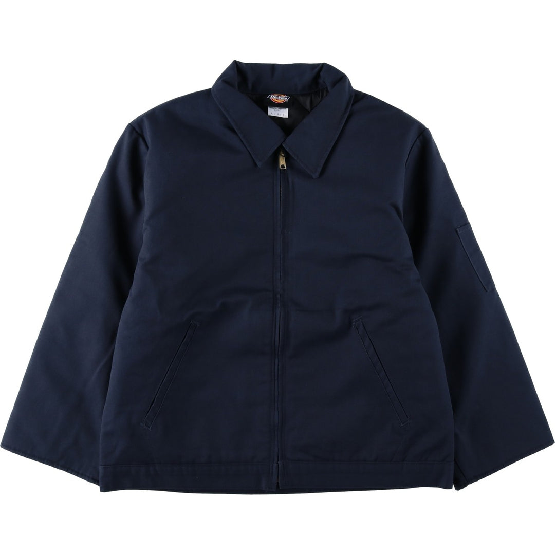 Dickies padded work jacket, men's size L polyester navy blue type Vintage Second Hand