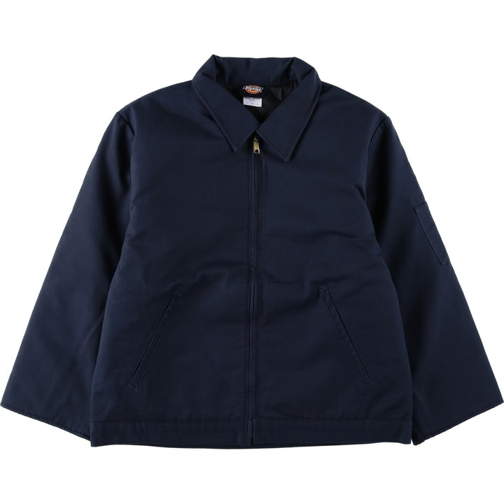 Dickies padded work jacket, men's size L polyester navy blue type Vintage Second Hand