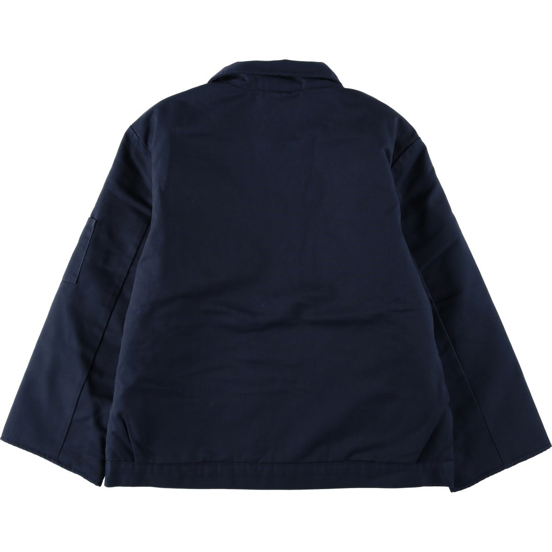 Dickies padded work jacket, men's size L polyester navy blue type Vintage Second Hand