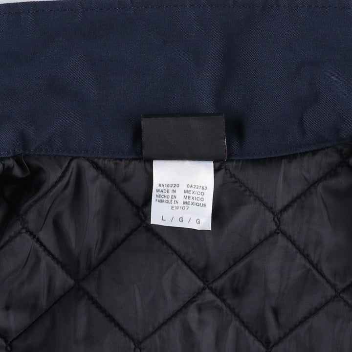Dickies padded work jacket, men's size L polyester navy blue type Vintage Second Hand