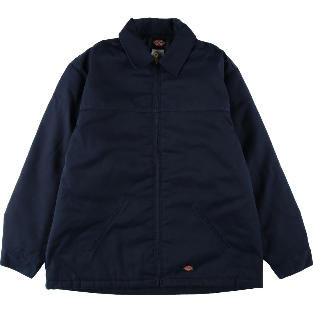 Dickies padded work jacket, men's size XL polyester navy blue type Vintage Second Hand