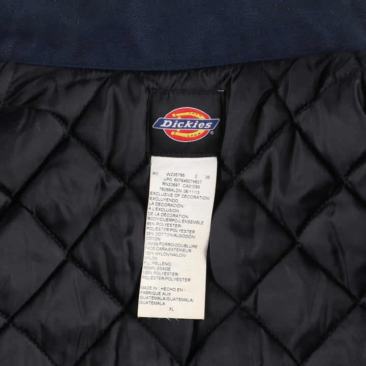 Dickies padded work jacket, men's size XL polyester navy blue type Vintage Second Hand