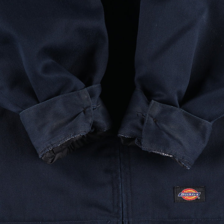 Dickies padded work jacket, men's size XL polyester navy blue type Vintage Second Hand