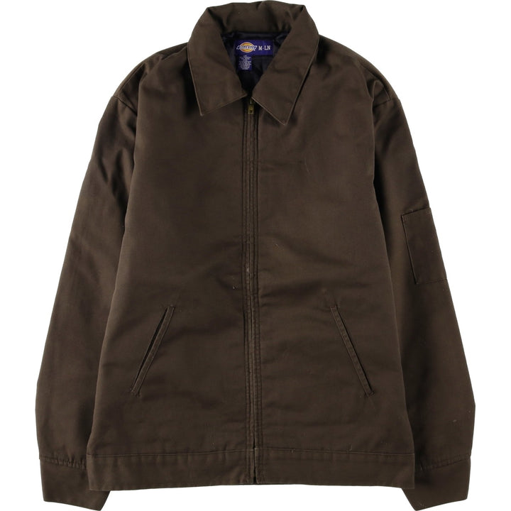 Dickies padded work jacket, men's size L polyester brown type Vintage Second Hand