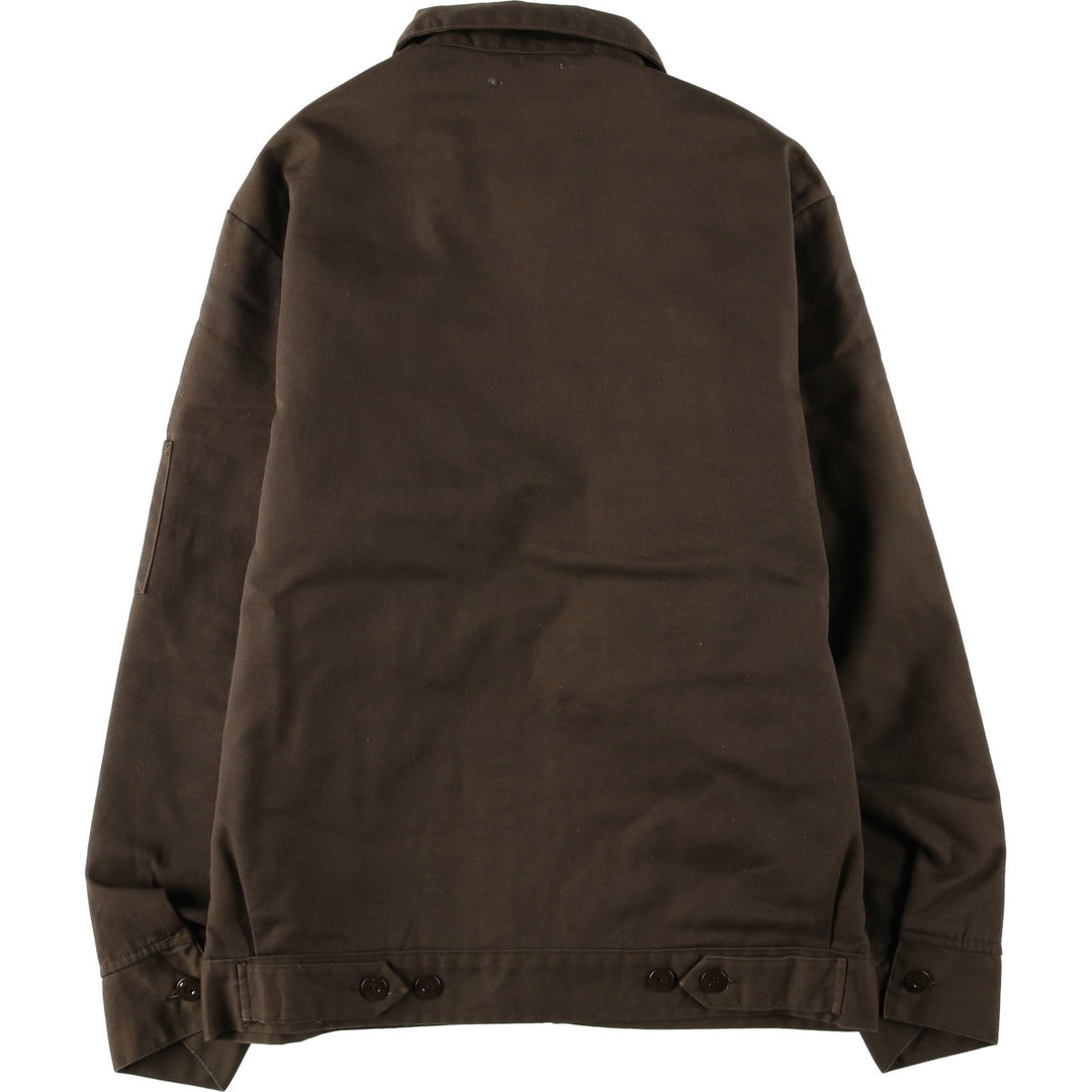 Dickies padded work jacket, men's size L polyester brown type Vintage Second Hand