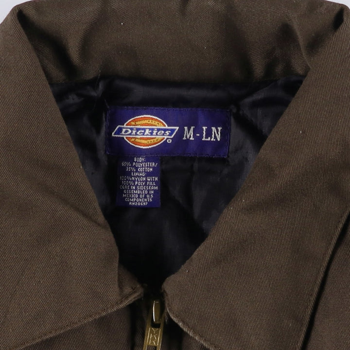 Dickies padded work jacket, men's size L polyester brown type Vintage Second Hand