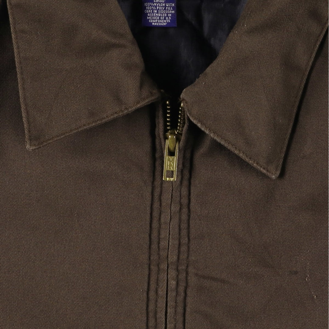 Dickies padded work jacket, men's size L polyester brown type Vintage Second Hand