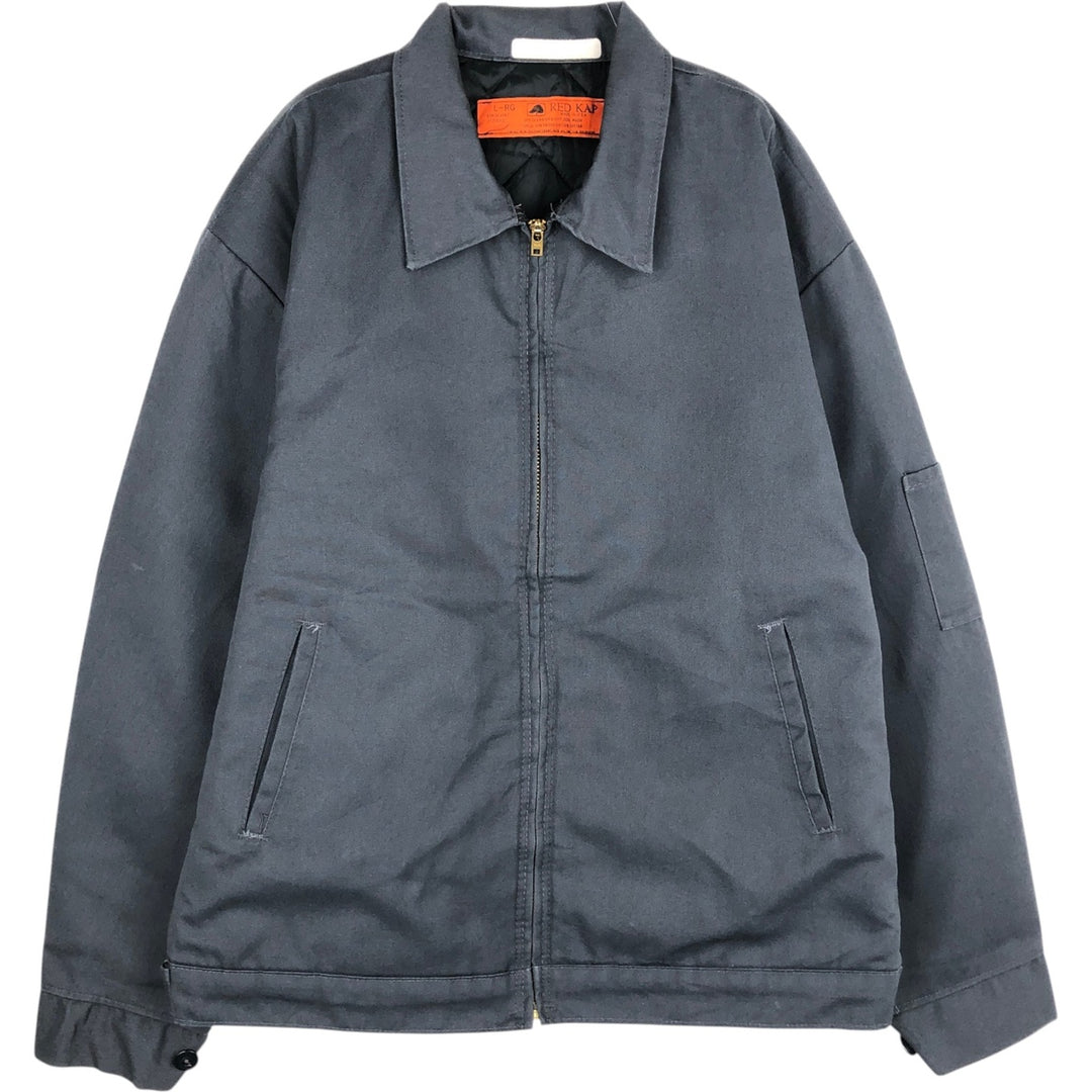 Vintage 1990'S Red Cap padded work jacket, made in the USA, size L, men's polyester gray type Vintage Second Hand