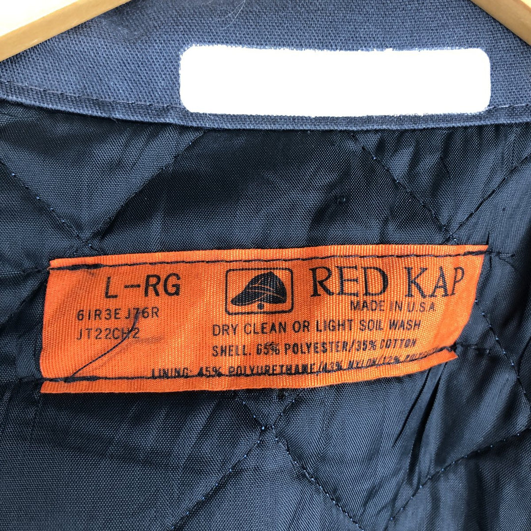 Vintage 1990'S Red Cap padded work jacket, made in the USA, size L, men's polyester gray type Vintage Second Hand