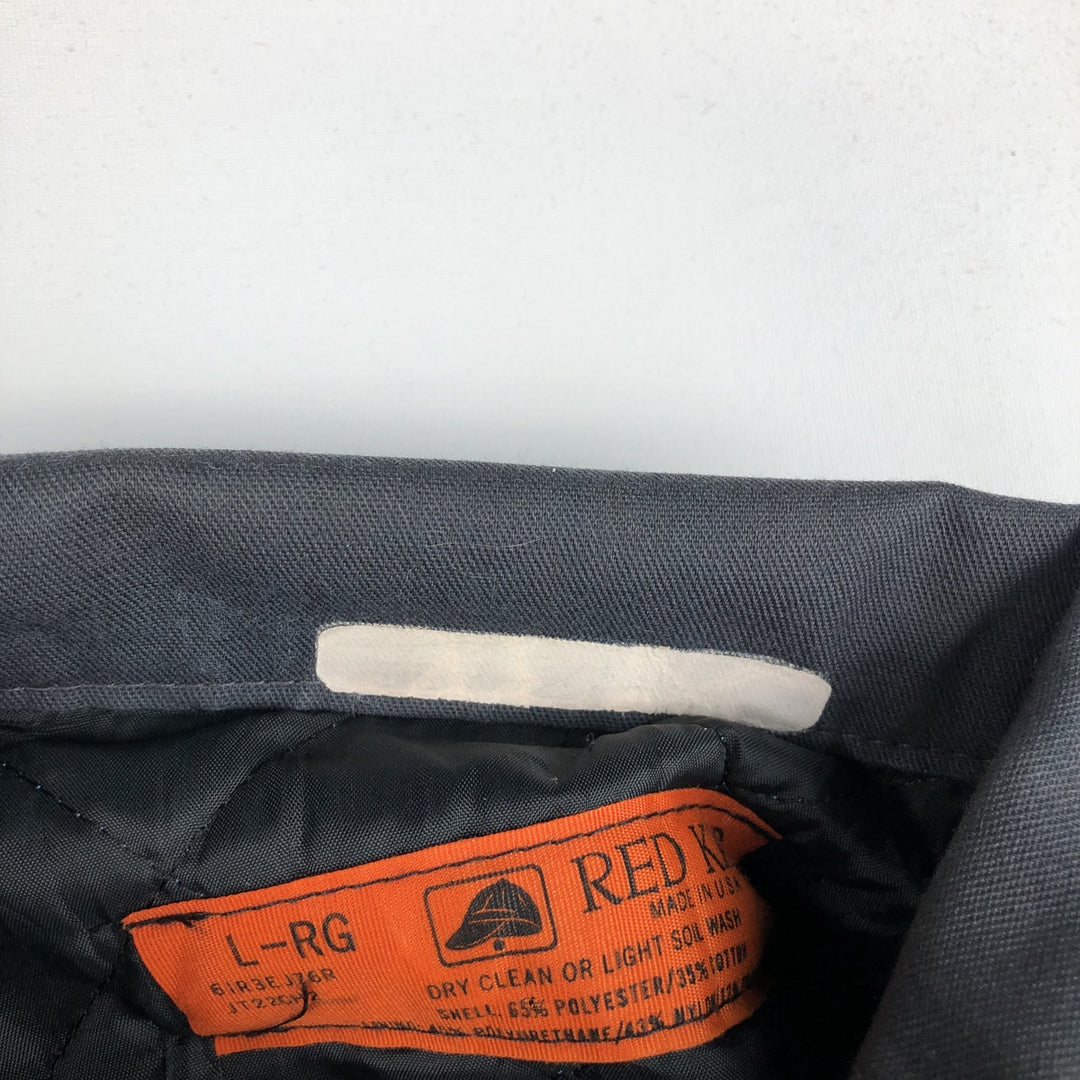 Vintage 1990'S Red Cap padded work jacket, made in the USA, size L, men's polyester gray type Vintage Second Hand