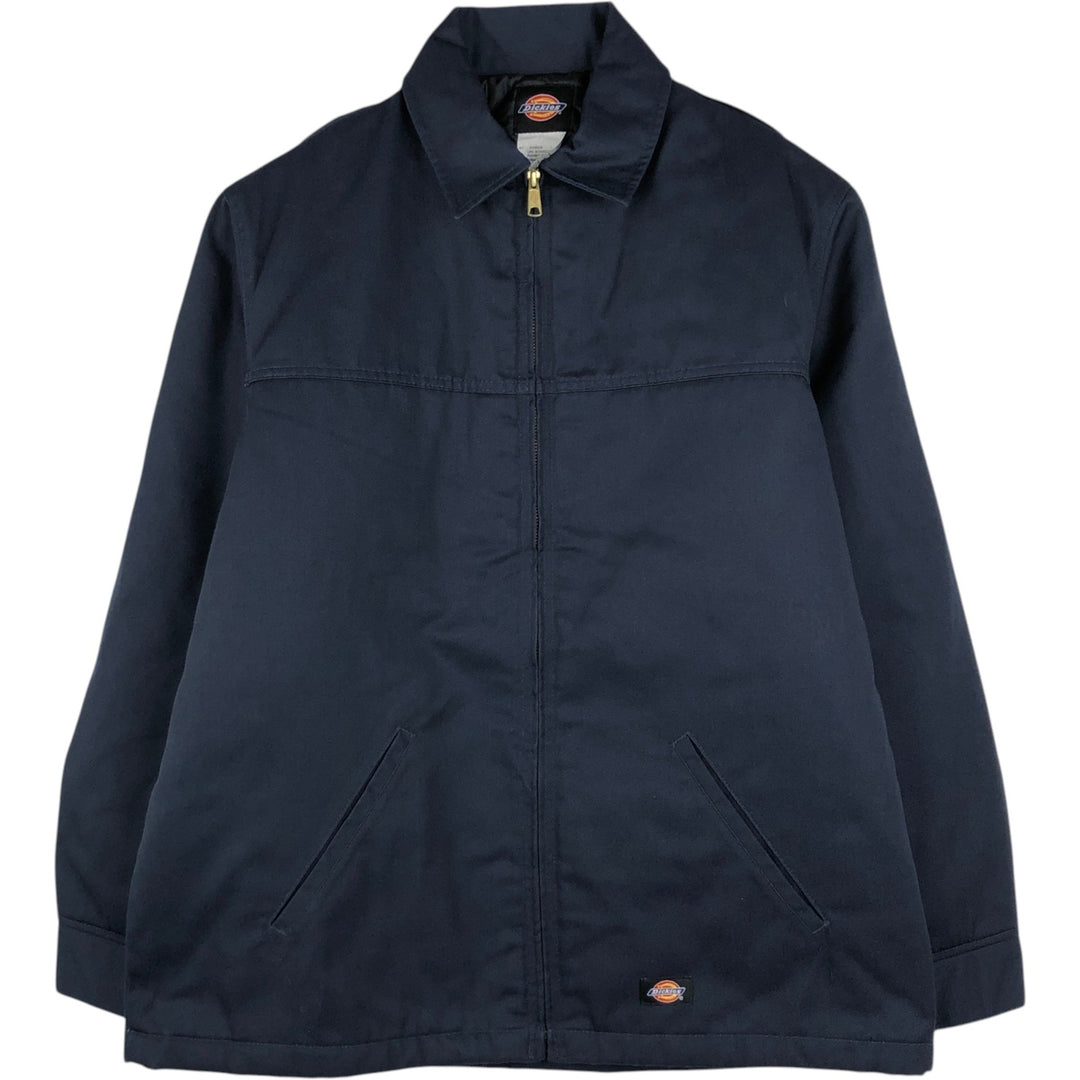 Dickies padded work jacket, men's size L polyester navy blue type Vintage Second Hand