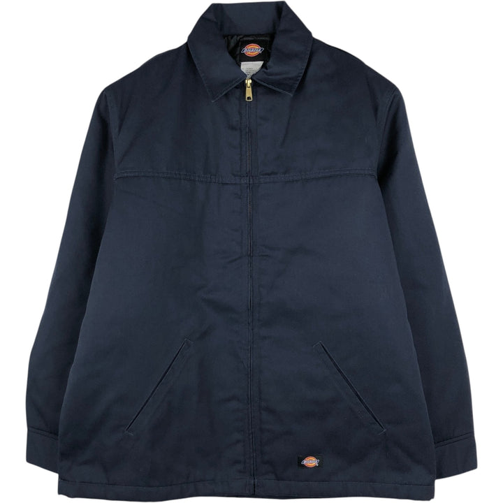 Dickies padded work jacket, men's size L polyester navy blue type Vintage Second Hand