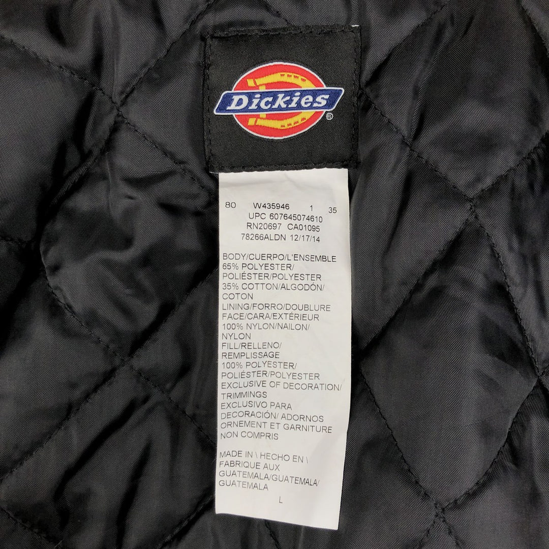 Dickies padded work jacket, men's size L polyester navy blue type Vintage Second Hand