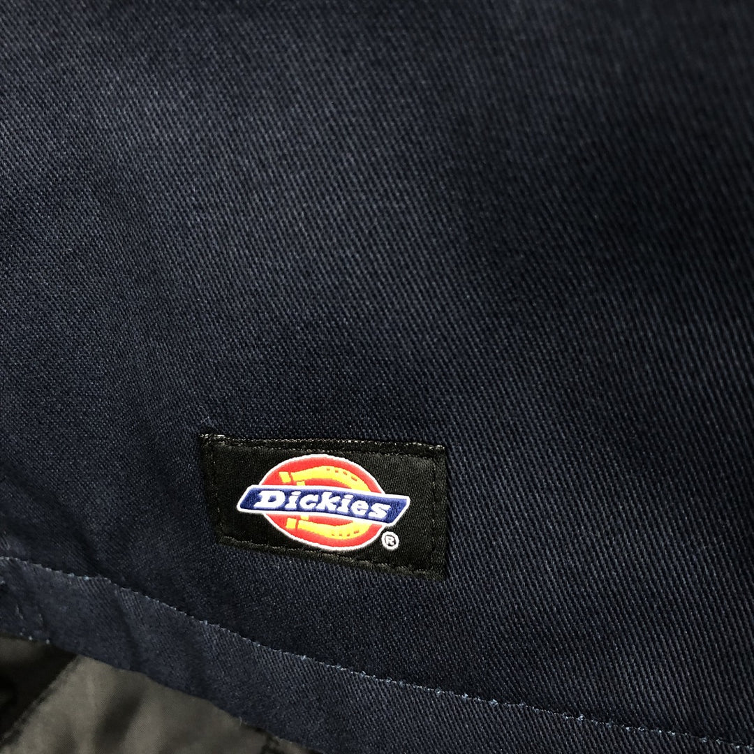 Dickies padded work jacket, men's size L polyester navy blue type Vintage Second Hand