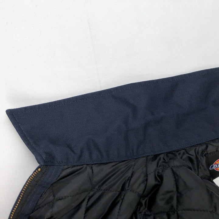 Dickies padded work jacket, men's size L polyester navy blue type Vintage Second Hand