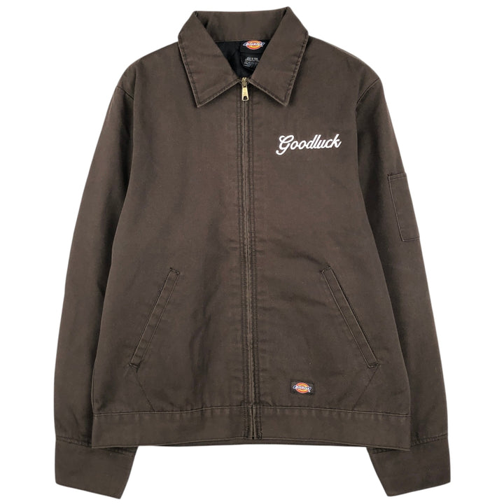 Dickies padded work jacket, men's size M polyester brown type Vintage Second Hand
