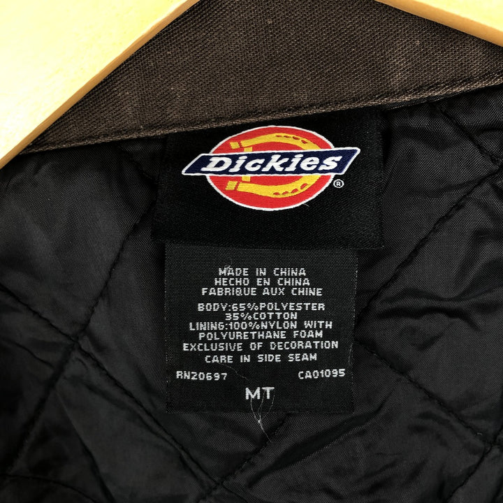 Dickies padded work jacket, men's size M polyester brown type Vintage Second Hand