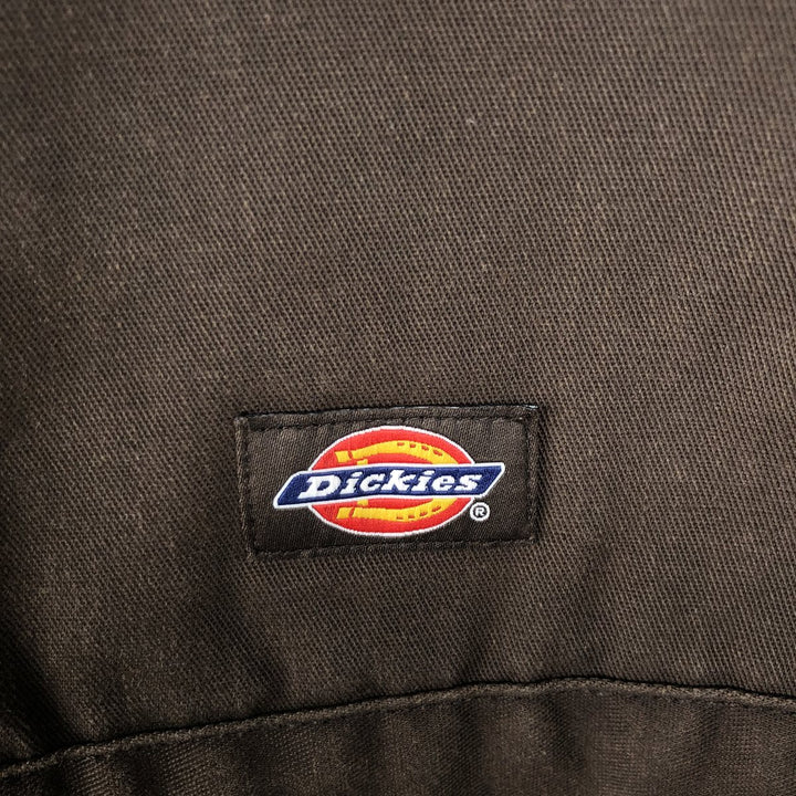 Dickies padded work jacket, men's size M polyester brown type Vintage Second Hand