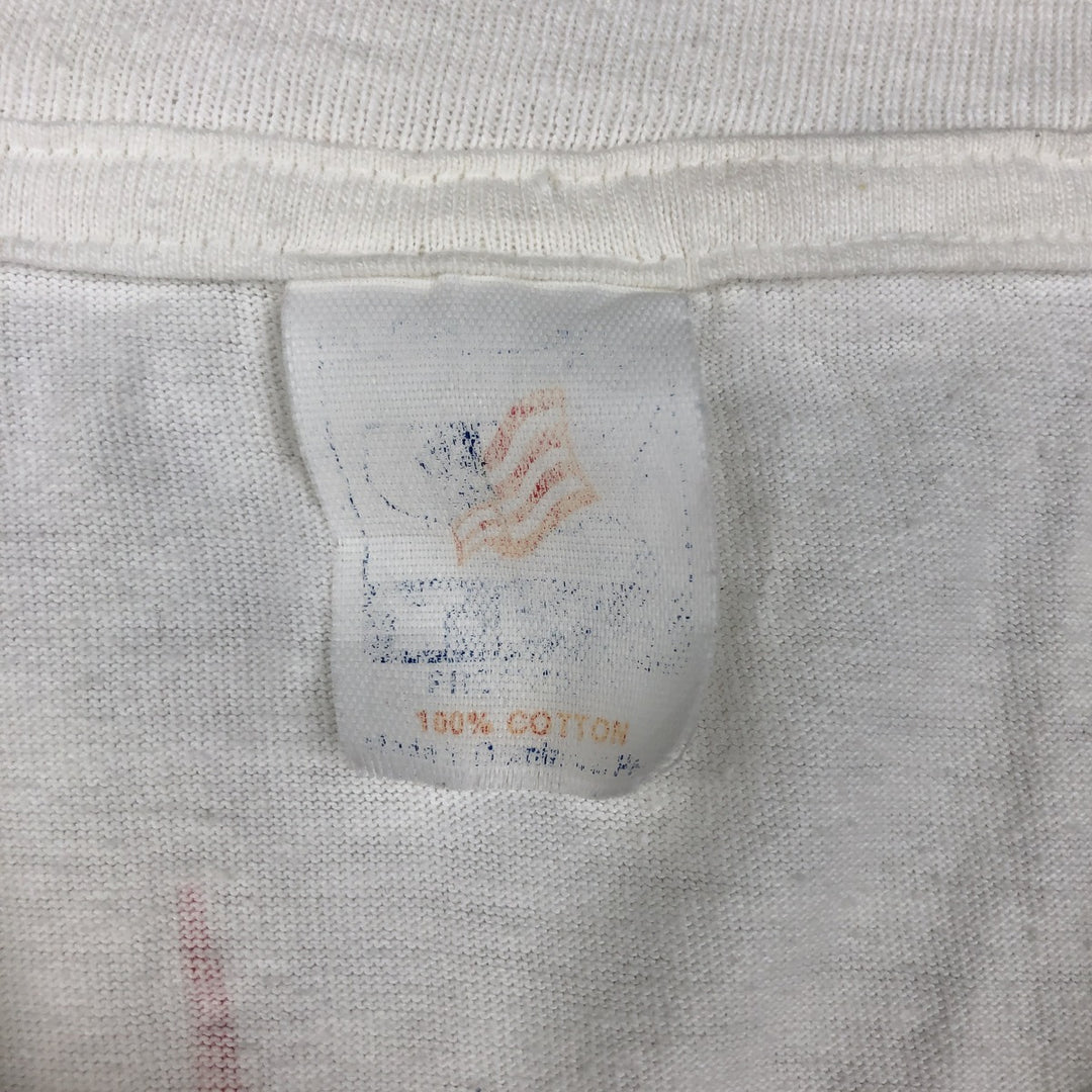 ~90'S Trident Advertising T-Shirt, Men's XL equivalent, Vintage cotton white type Vintage Second Hand