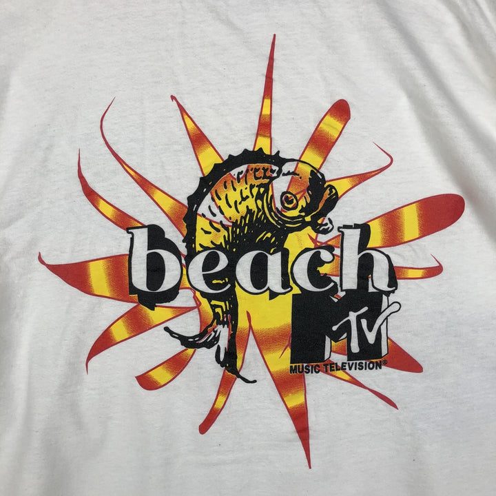 ~90'S Trident Advertising T-Shirt, Men's XL equivalent, Vintage cotton white type Vintage Second Hand