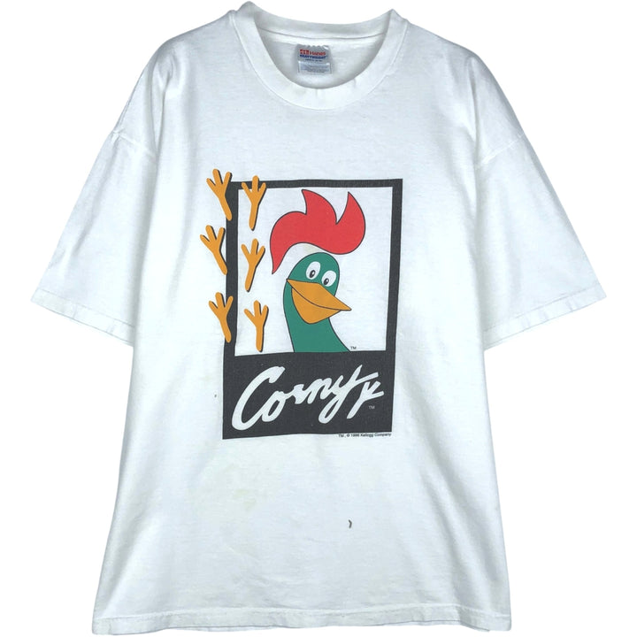 90'S Hanes Heavyweight Kellogg's Advertising T-Shirt, Men's Size XL (Equivalent), Vintage cotton white type Vintage Second Hand