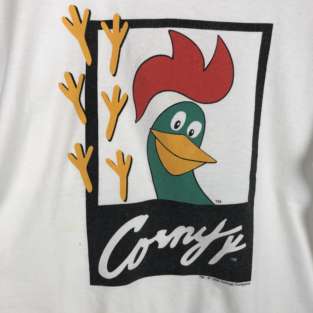 90'S Hanes Heavyweight Kellogg's Advertising T-Shirt, Men's Size XL (Equivalent), Vintage cotton white type Vintage Second Hand