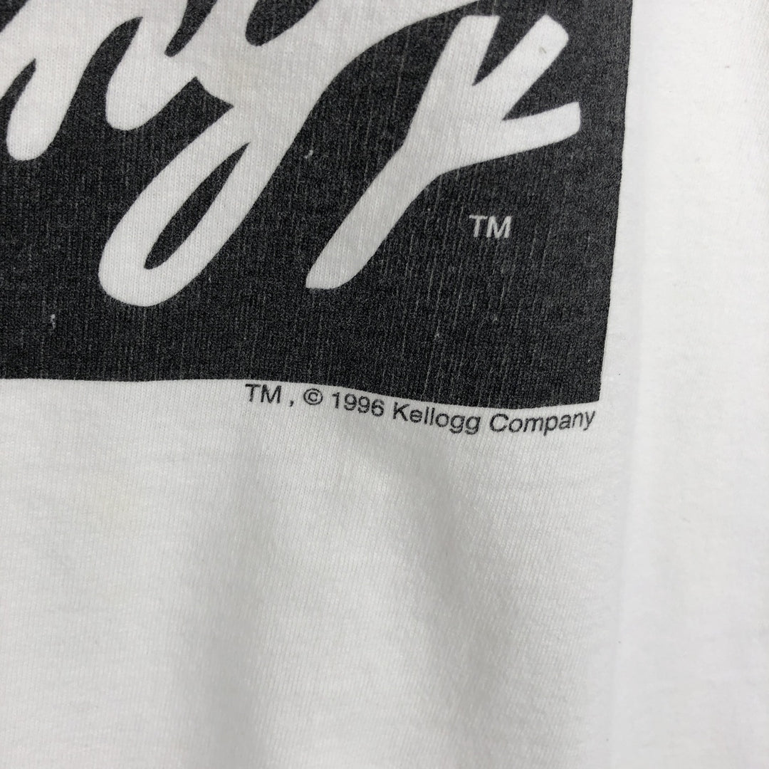 90'S Hanes Heavyweight Kellogg's Advertising T-Shirt, Men's Size XL (Equivalent), Vintage cotton white type Vintage Second Hand