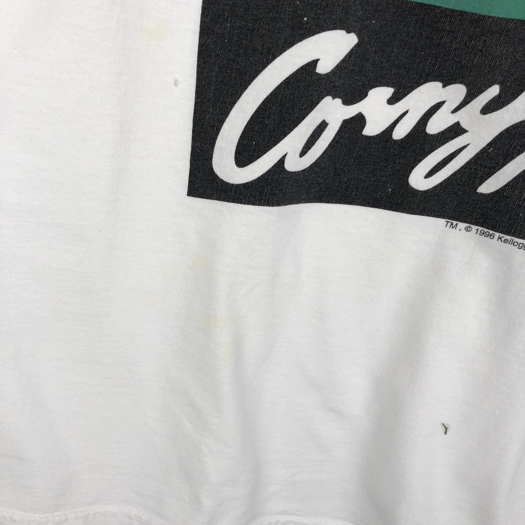 90'S Hanes Heavyweight Kellogg's Advertising T-Shirt, Men's Size XL (Equivalent), Vintage cotton white type Vintage Second Hand